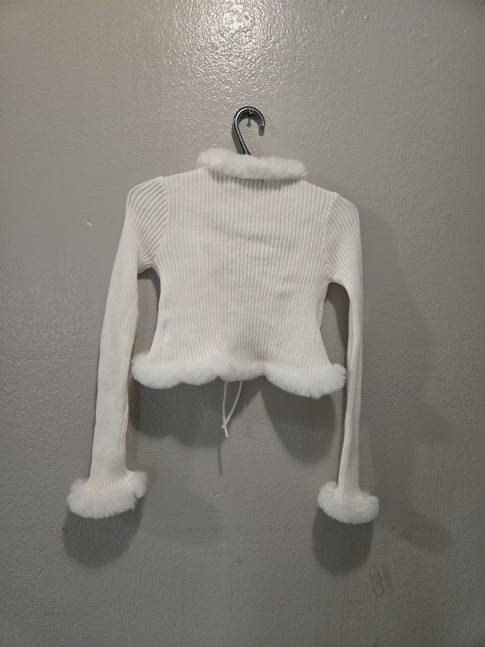 White SHEIN Bolero with Peluche - Y2K Style / Coquette - Size - Picture 5 of 6